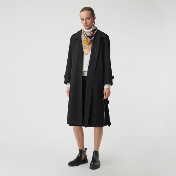 New Burberry Side-slit Tropical Gabardine Trench - Picture 5 of 6